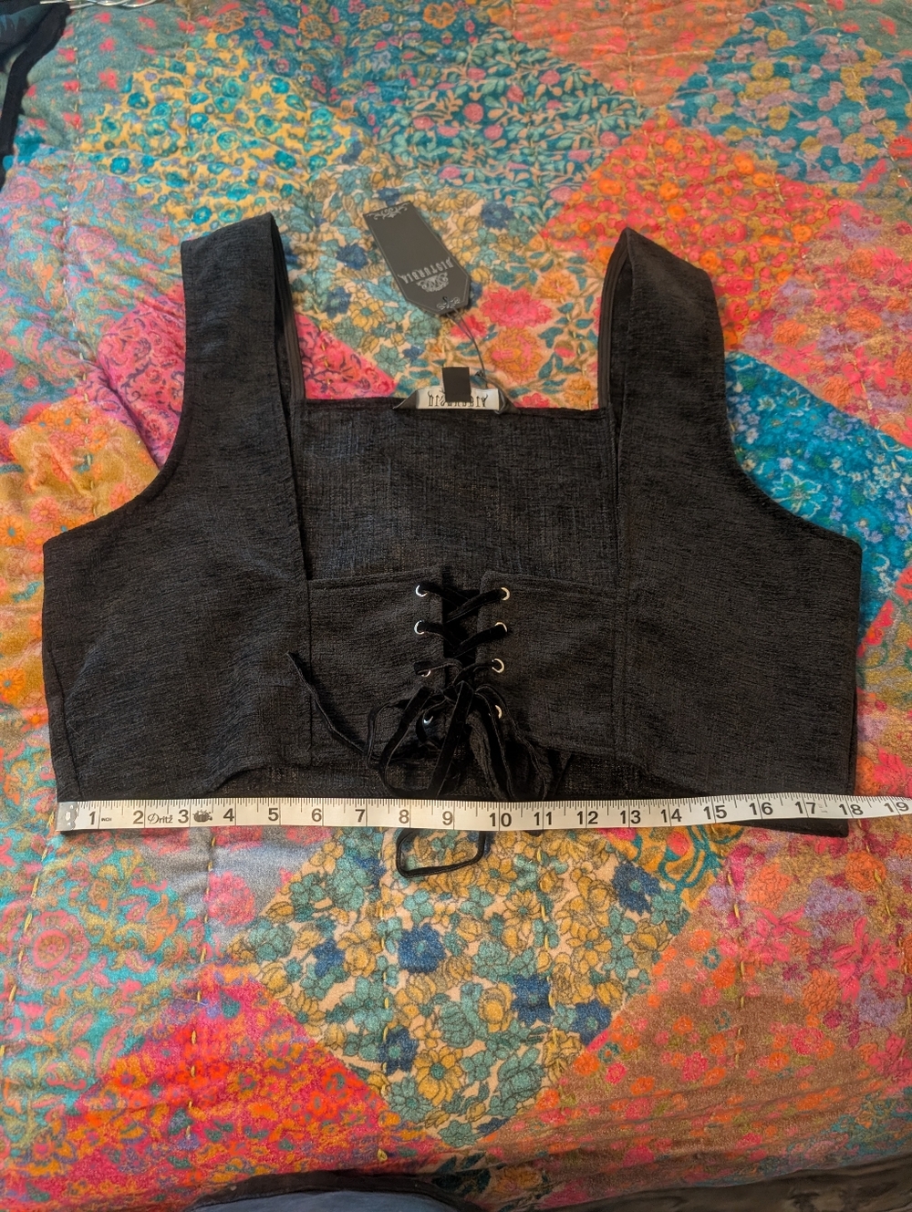 disturbia florence lace up harness corset top sz 14 - Picture 6 of 6